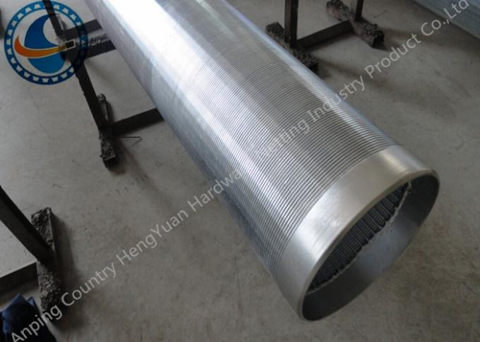 Estructura simple del tamaño grande del tubo del pozo de agua de la pantalla de alambre de Johnson de la longitud de 5,8 M