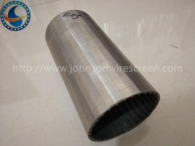 Filtros para pozos pre llenos de la malla de alambre de la cuña de Johnson para el sistema del consumo de agua del mar