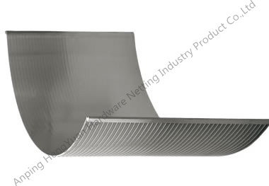 Filtro inoxidable curvado del panel del alambre de la cuña para el filtro del líquido de la corriente