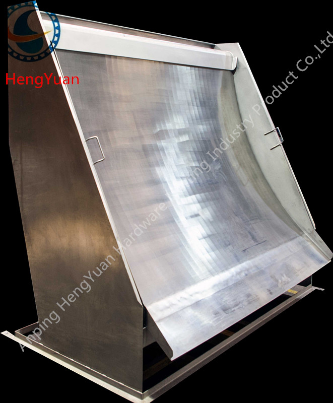 Filtro inoxidable curvado del panel del alambre de la cuña para el filtro del líquido de la corriente