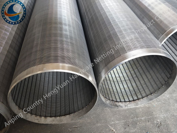 tubo de la pantalla de alambre de Johnson de la cuña del acero inoxidable de 251m m, tubo de la ranura del pozo de agua