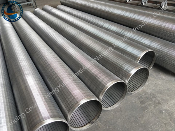 tubo de la pantalla de alambre de Johnson de la cuña del acero inoxidable de 251m m, tubo de la ranura del pozo de agua
