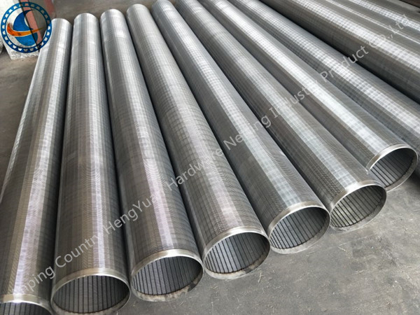 tubo de la pantalla de alambre de Johnson de la cuña del acero inoxidable de 251m m, tubo de la ranura del pozo de agua