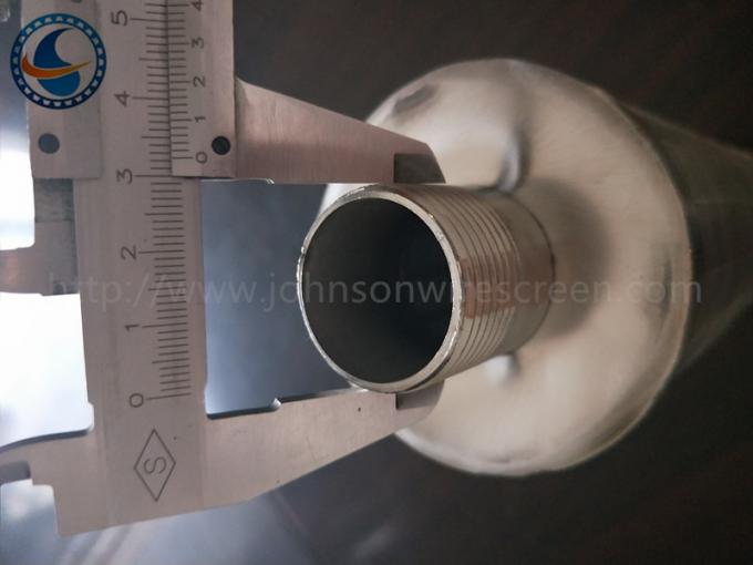Pantalla de alambre de la cuña del OD 76m m del acero inoxidable 304 con el hilo masculino M32