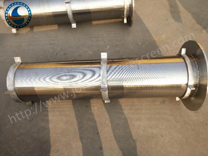 Pantalla de alambre de soldadura llena ranurada de la uve de Johnson del tubo de la malla de alambre del reborde de los SS 304