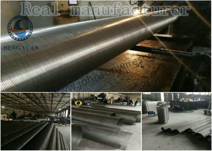 Forma de V de Wells del agua subterránea de la pantalla de alambre de la cuña de 304 SS Johnson para el filtro de tambor