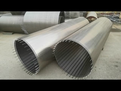 SS304 Filtro de tambor de pantalla giratoria de alambre de cuña para el tratamiento de aguas residuales