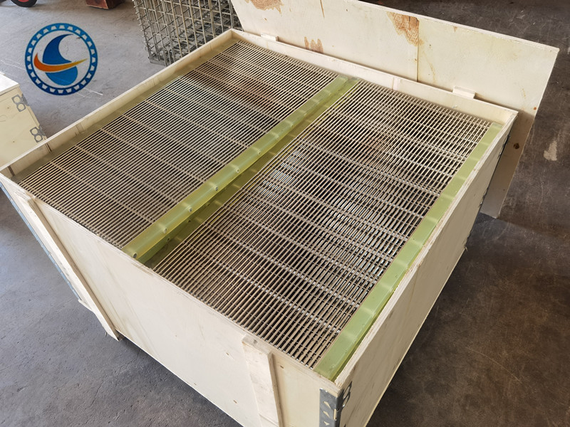 Acero inoxidable 304 ranura 1,7 mm panel de pantalla de alambre de cuña para filtración de alimentos