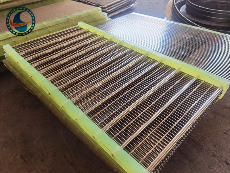 Acero inoxidable 304 ranura 1,7 mm panel de pantalla de alambre de cuña para filtración de alimentos