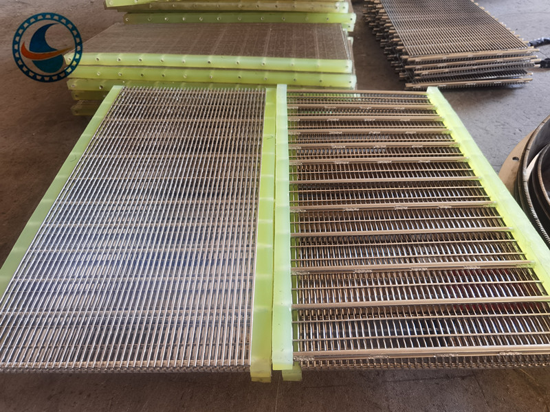 Acero inoxidable 304 ranura 1,7 mm panel de pantalla de alambre de cuña para filtración de alimentos