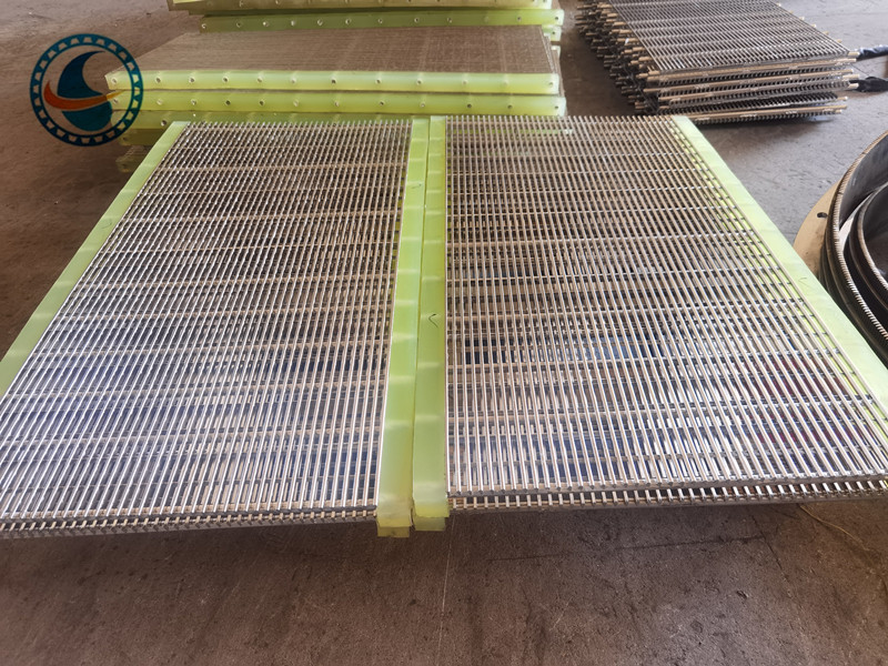 Acero inoxidable 304 ranura 1,7 mm panel de pantalla de alambre de cuña para filtración de alimentos
