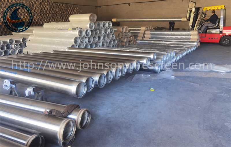 Galvanizado y SS 304 Johnson cuña de alambre de filtro de agua bien pantalla tubo