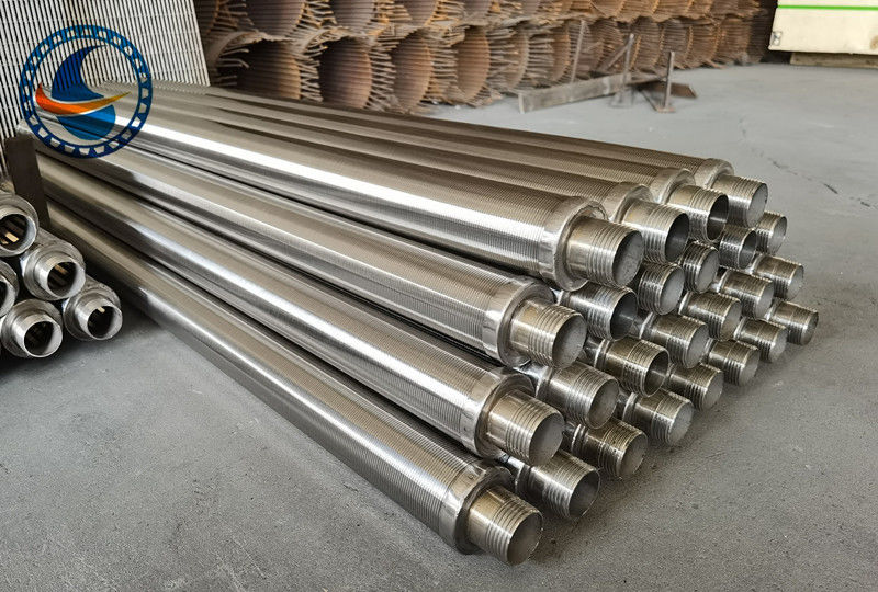 SS304 Profile en forma de vaca de alambre de cuña de alambre de pantalla de filtro de tubo