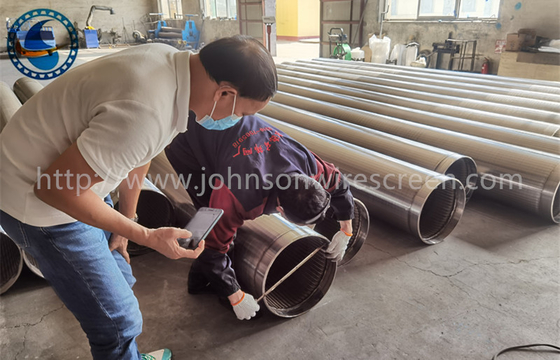 Cortina de alambre Johnson galvanizado con bajo contenido de carbono para pozos de agua para control de arena