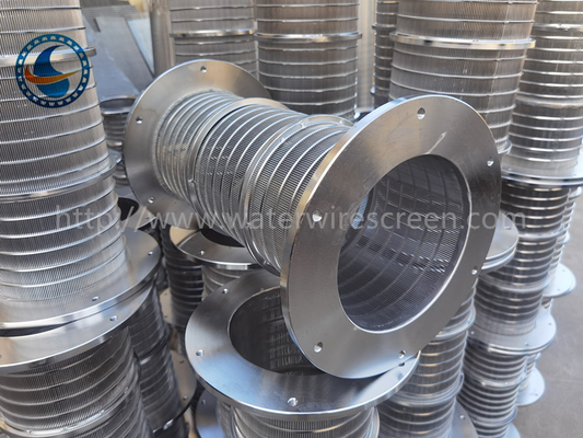 Filtro de acero inoxidable no de obstrucción de la pulpa de 304 Johnson Wedge Wire Screens For