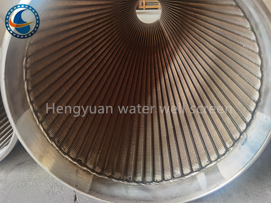 ranura de acero inoxidable 12-3/4” Vee Wire de 304l Johnson Water Well Screens 1.0m m