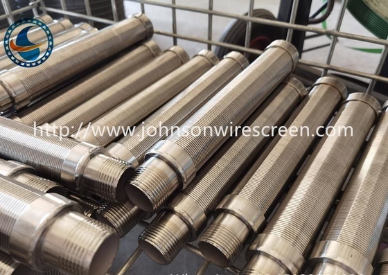 Tubo de acero inoxidable del alambre de la cuña de 28 micrones para la prensa grande del barro