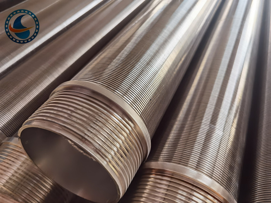 Ss316l Od140mm Johnson Wedge Wire Screens With roscó extremos