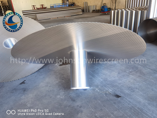 Saldado Ss 304 Johnson V Wire Screen Slot 200 micrones con área abierta alta