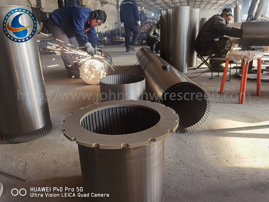 Escrín de alambre de cuña de ranura de 0,18 mm de titanio para filtración mecánica