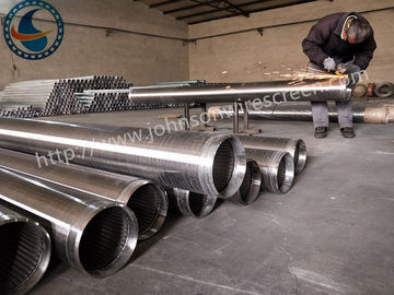 Pantalla ahorro de energía de Vee Wire Wrapped Screen Cylindrical para el control de la arena