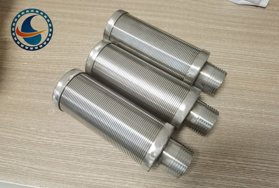 Tubo de filtro de alambre en cuña de ranura continua con varilla SS304