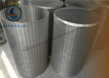 Forma de V de Wells del agua subterránea de 304 SS Johnson Wedge Wire Screen para el filtro de tambor