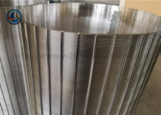 Acero 316l de Vee Wire Screen Drum Stainless de la ranura de Johnson 0.5m m