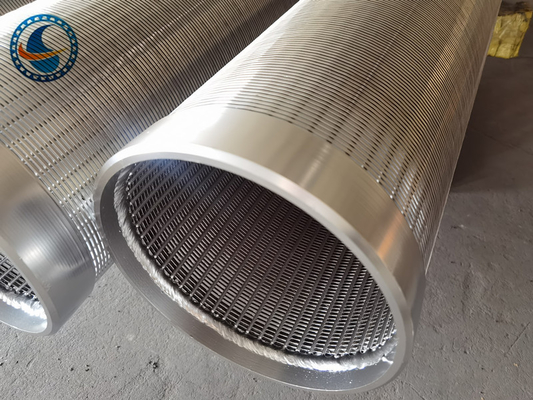 Ss 304 alambre Johnson Screen Pipe Wrapped Slotted de 316 V para la filtración